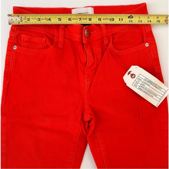 Current/Elliott "The Kick Jean" Fiery Red Cropped Ankle Jeans Women’s Size 26 - Picture 9 of 9